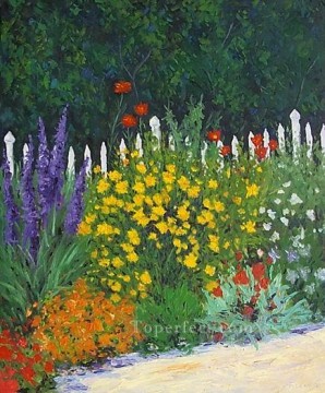 庭園 Painting - yxf011bE 印象派の庭園